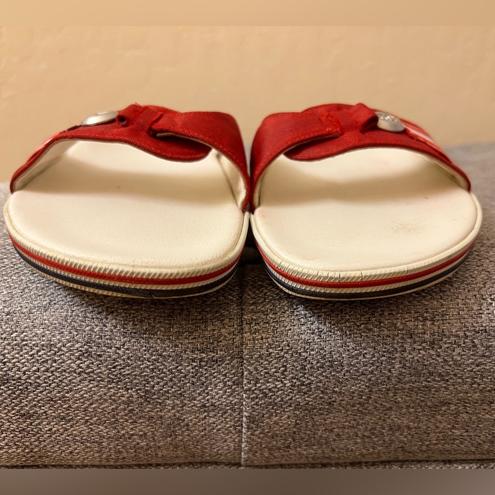 Chanel Red Slide Sandals - Picture 3 of 8